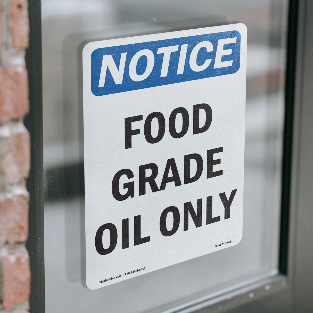 Notice Food Grade Oil Only