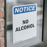NOTICE No Alcohol Sign