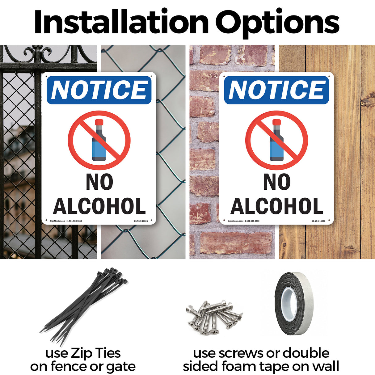 NOTICE No Alcohol