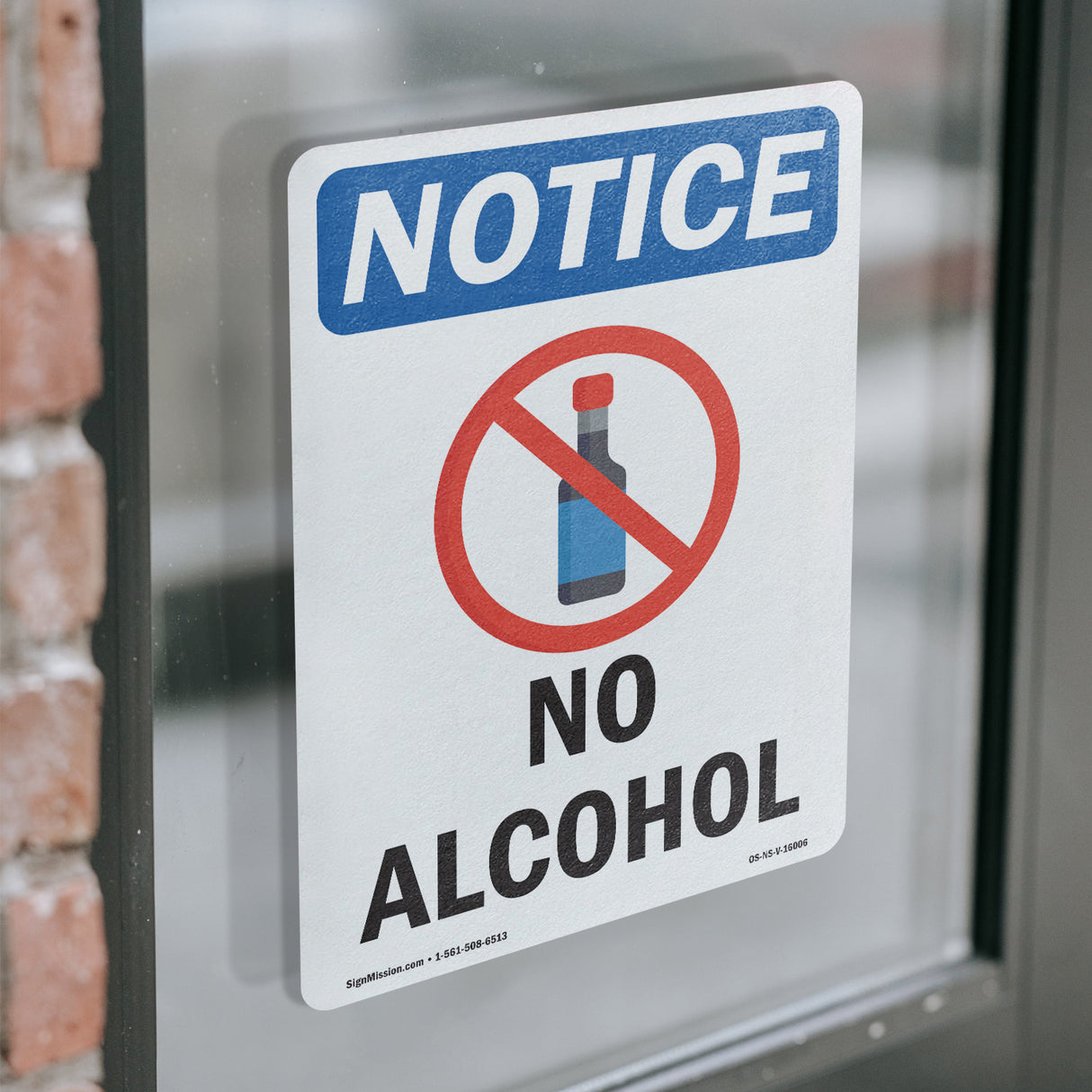 NOTICE No Alcohol