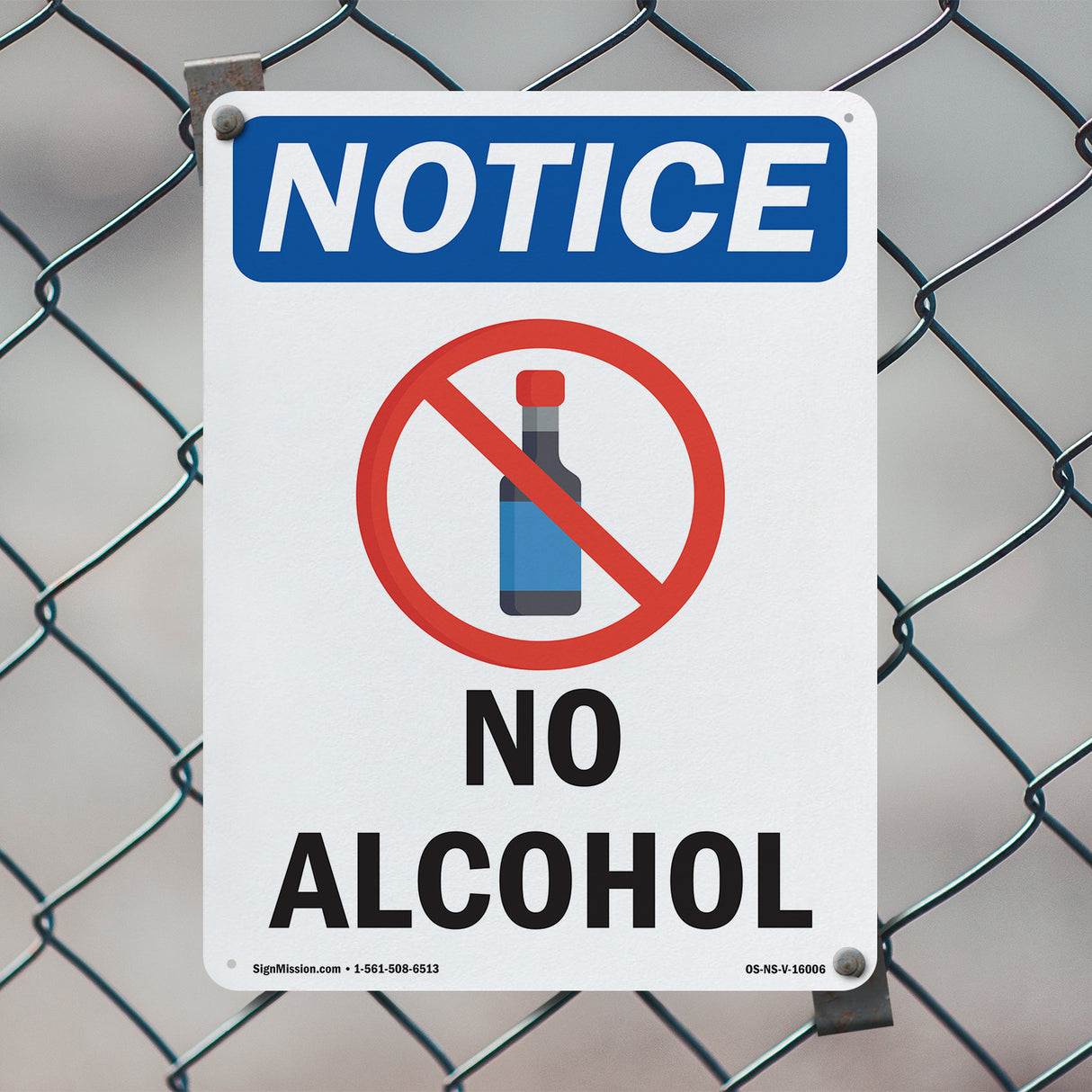 NOTICE No Alcohol
