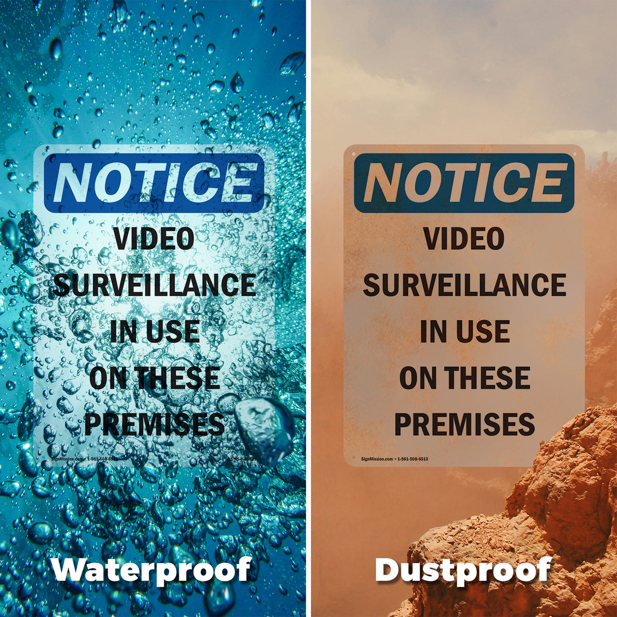 NOTICE Video Surveillance In Use On These Premises