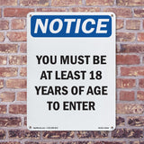 NOTICE Must Be At Least 18 Years Of Age To Enter