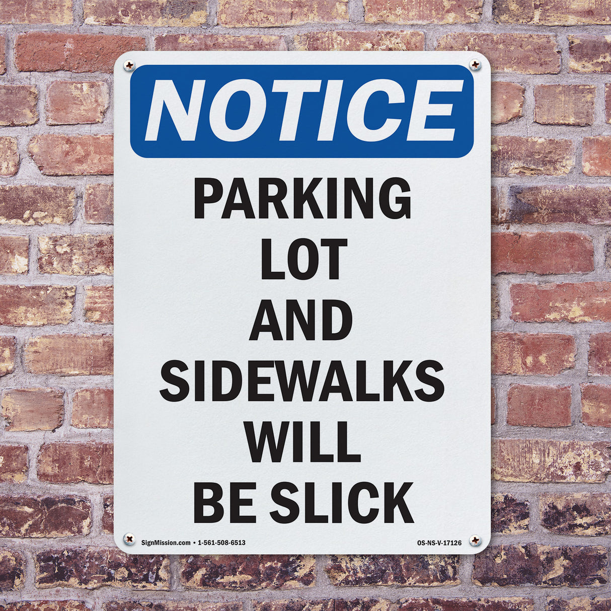 Parking Lot And Sidewalks Will Be Slick