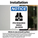 PFD Required While On Deck