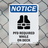 PFD Required While On Deck