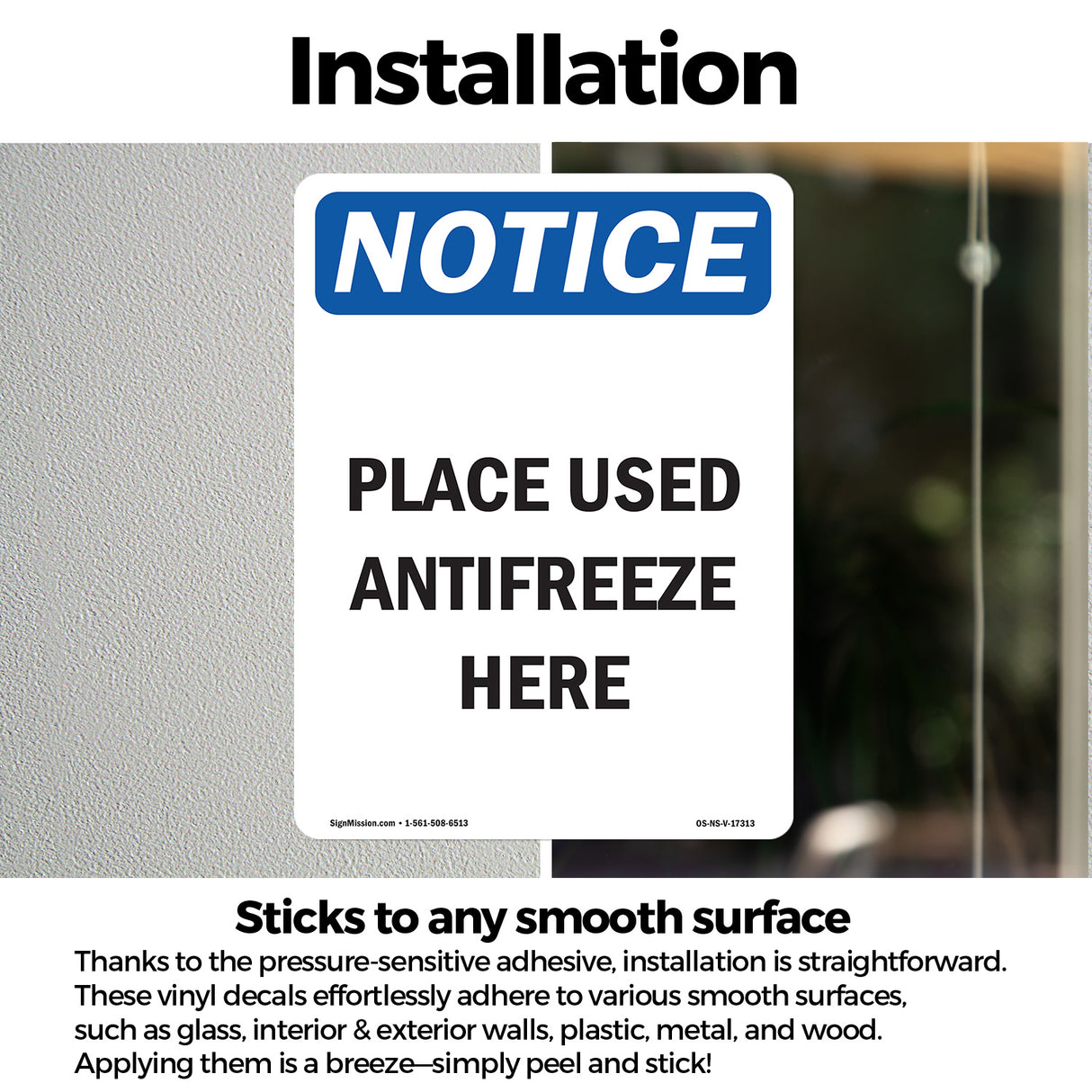 Place Used Antifreeze Here