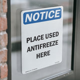 Place Used Antifreeze Here