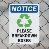 Please Breakdown Boxes