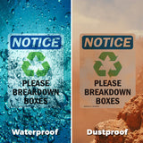 Please Breakdown Boxes