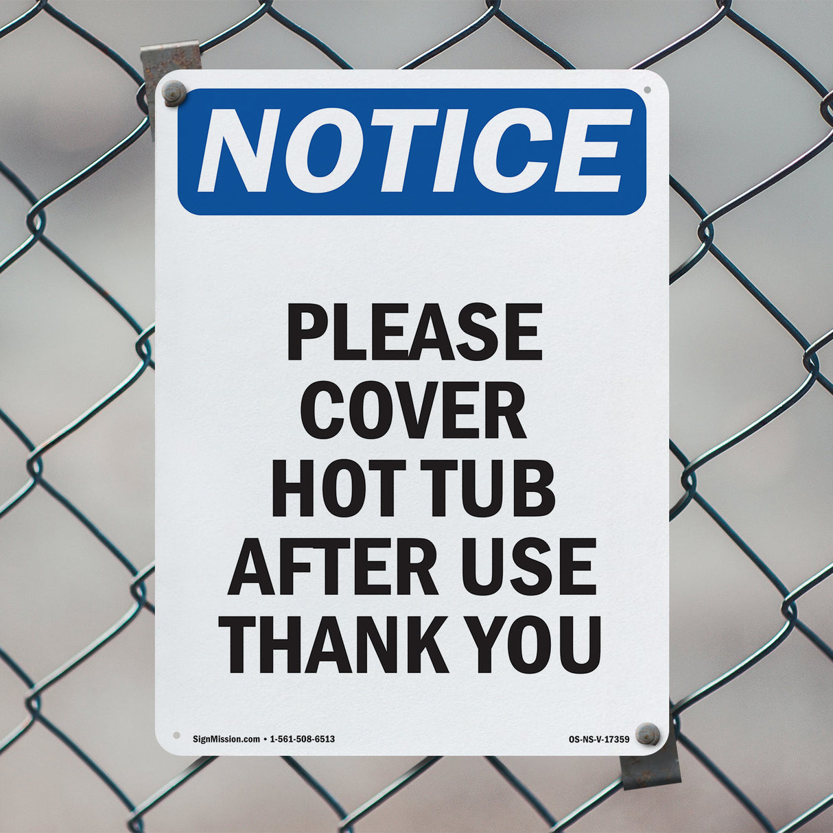 Please Cover Hot Tub After Use Thank You