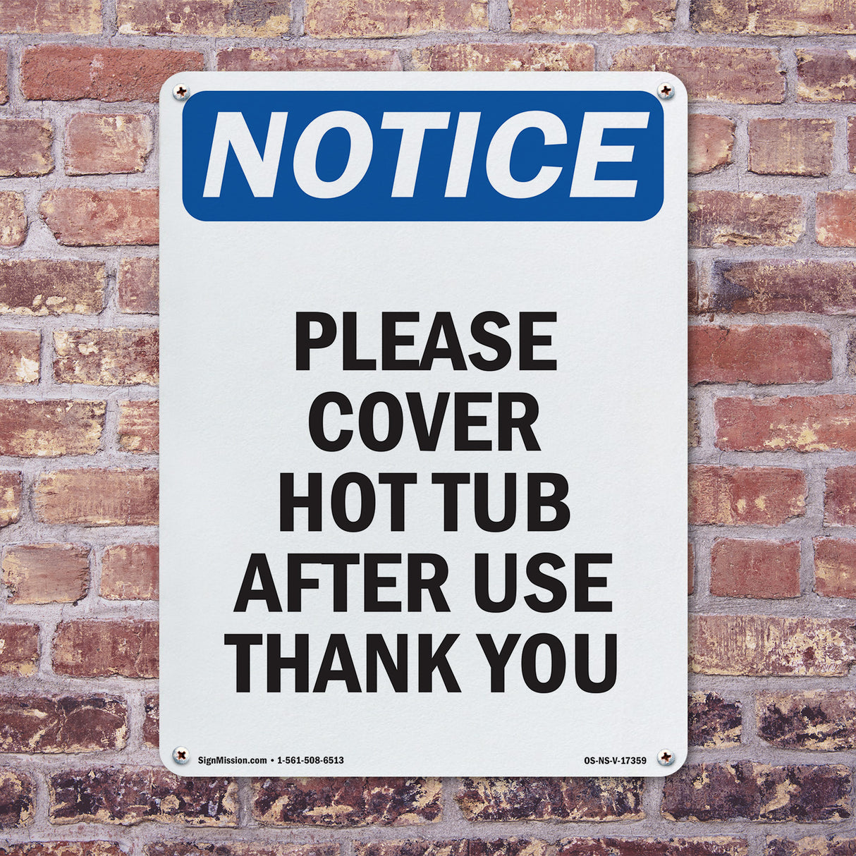 Please Cover Hot Tub After Use Thank You