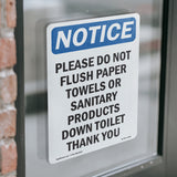 Please Do Not Flush Paper Towels Or Sanitary
