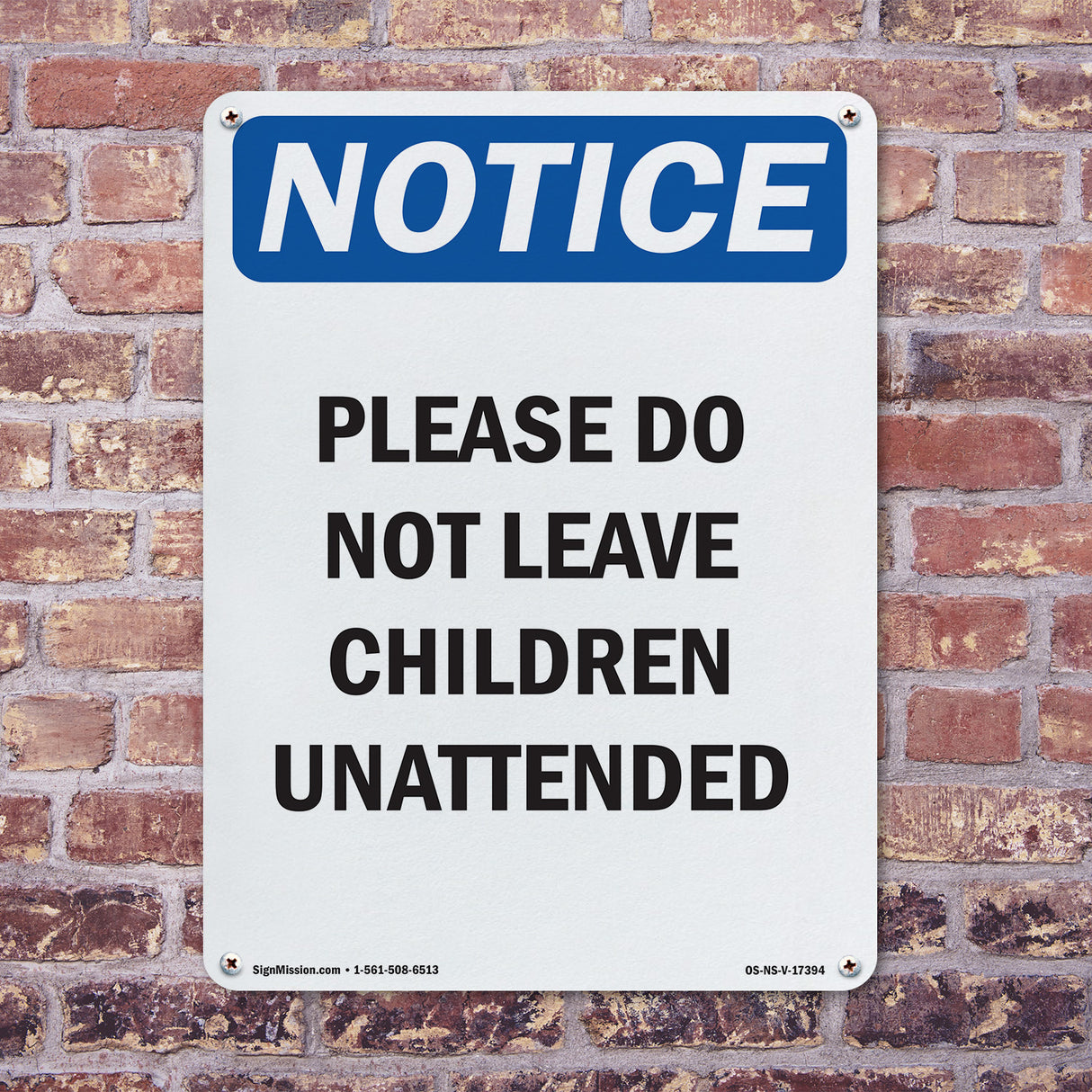 Please Do Not Leave Children Unattended