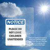Please Do Not Leave Children Unattended