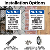 Please Inspect Washers And Dryers Before