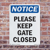 Please Keep Gate Closed