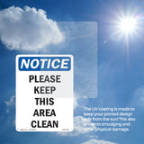 Please Keep This Area Clean