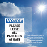 Please Leave All Packages At Gate