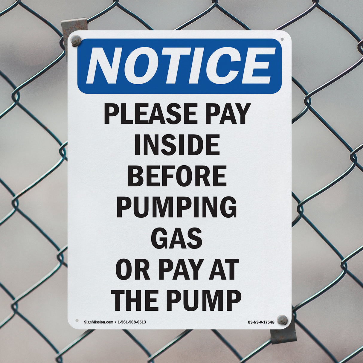 Please Pay Inside Before Pumping Gas Or