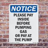 Please Pay Inside Before Pumping Gas Or