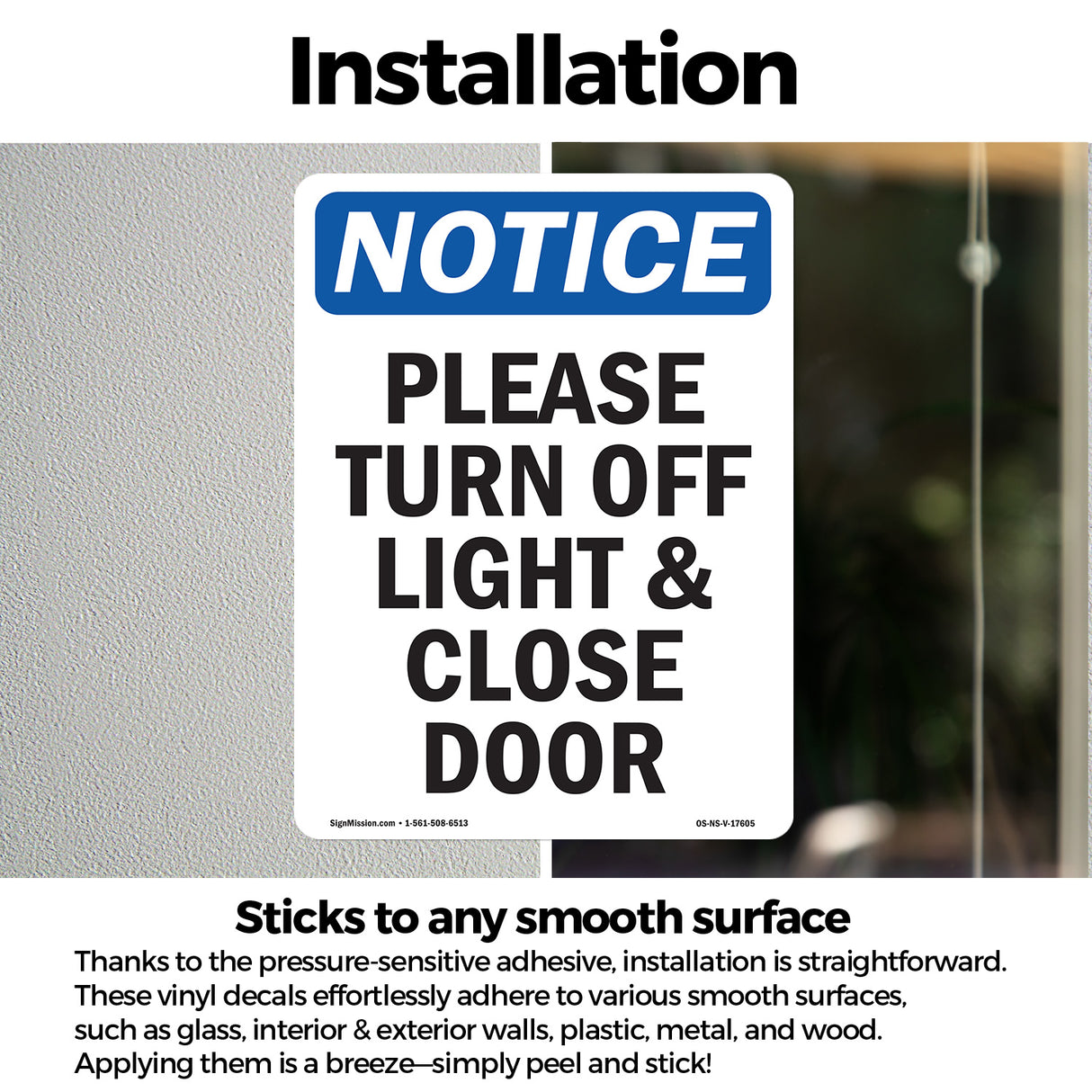 Please Turn Off Light & Close Door