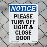Please Turn Off Light & Close Door