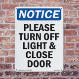 Please Turn Off Light & Close Door