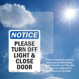 Please Turn Off Light & Close Door