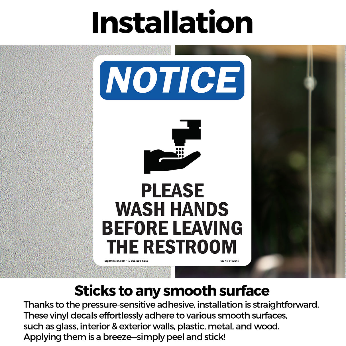 NOTICE Please Wash Hands Before Leaving Restroom