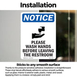 NOTICE Please Wash Hands Before Leaving Restroom
