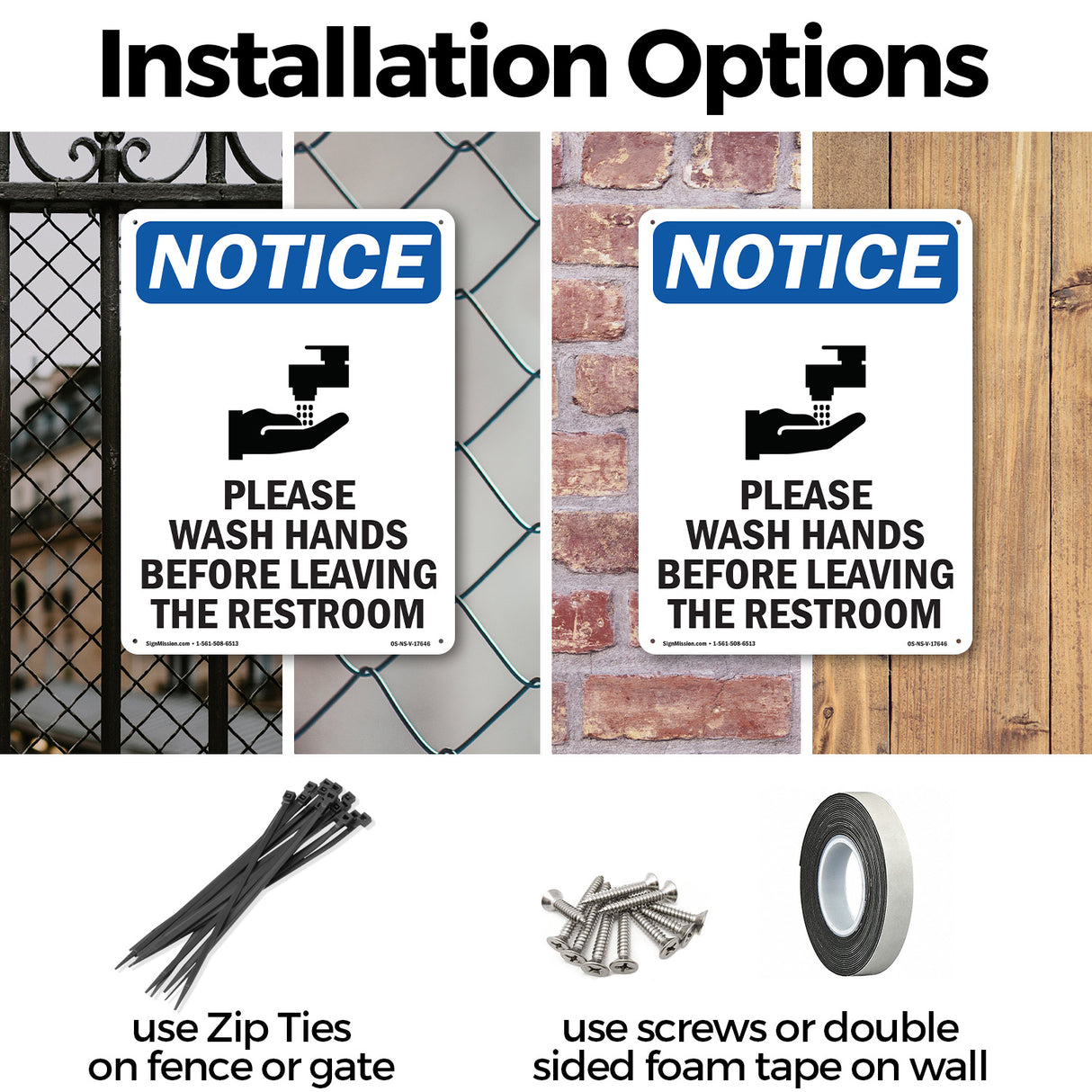 NOTICE Please Wash Hands Before Leaving Restroom