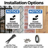 NOTICE Please Wash Hands Before Leaving Restroom