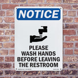 NOTICE Please Wash Hands Before Leaving Restroom