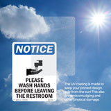 NOTICE Please Wash Hands Before Leaving Restroom