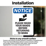 Please Wash Your Hands Before Sign With Symbol