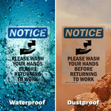 Please Wash Your Hands Before Sign With Symbol