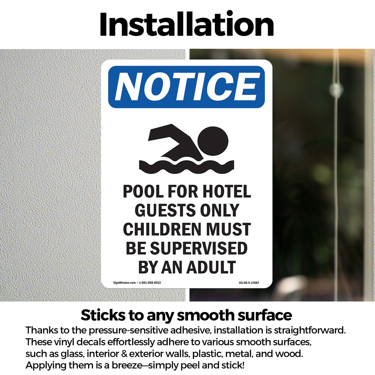 DANGER Pool For Hotel Guests Only Children