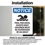 DANGER Pool For Hotel Guests Only Children