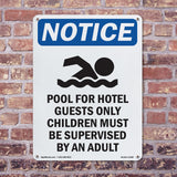 DANGER Pool For Hotel Guests Only Children