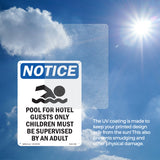 DANGER Pool For Hotel Guests Only Children