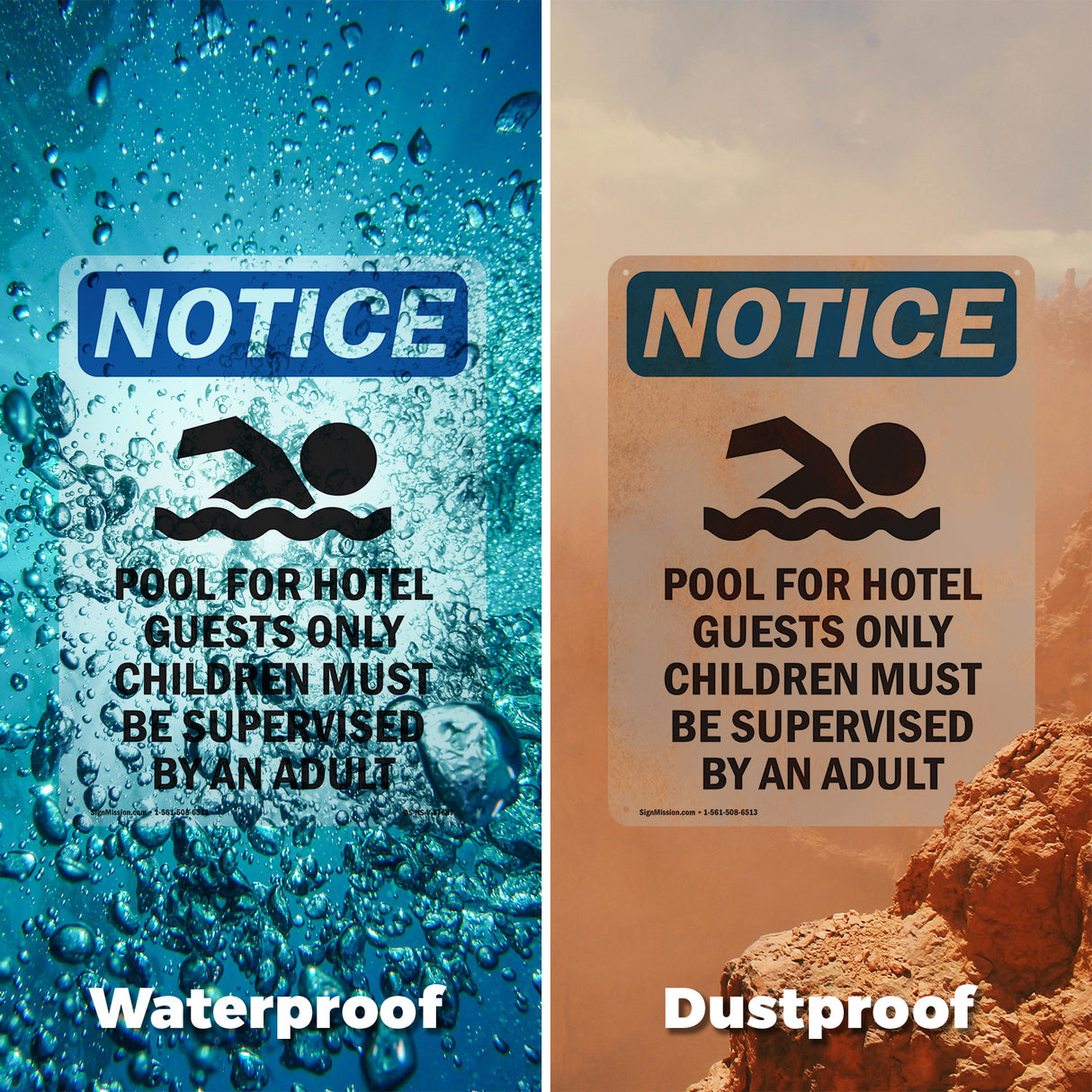 DANGER Pool For Hotel Guests Only Children
