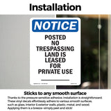 Posted No Trespassing Land Is Leased For