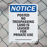 Posted No Trespassing Land Is Leased For
