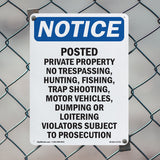 Posted Private Property No Trespassing,