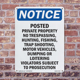 Posted Private Property No Trespassing,
