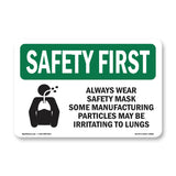 Always Wear Safety Mask Some With Symbol