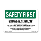 Emergency First Aid Should Liquid Or Vapors
