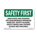 Employees And Vendors PPE Requirements Minimum
