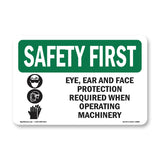 Eye, Ear And Face Protection With Symbol